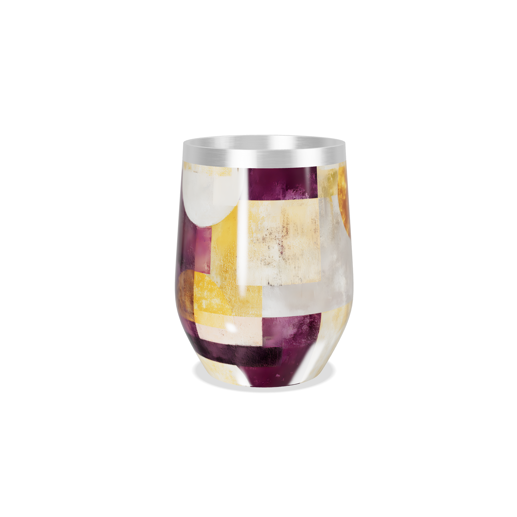 Copo Térmico Slim - Colorido Geométrico Aço