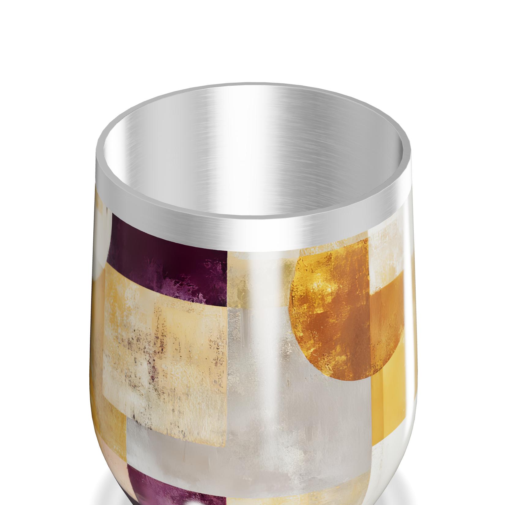 Copo Térmico Slim - Colorido Geométrico Aço