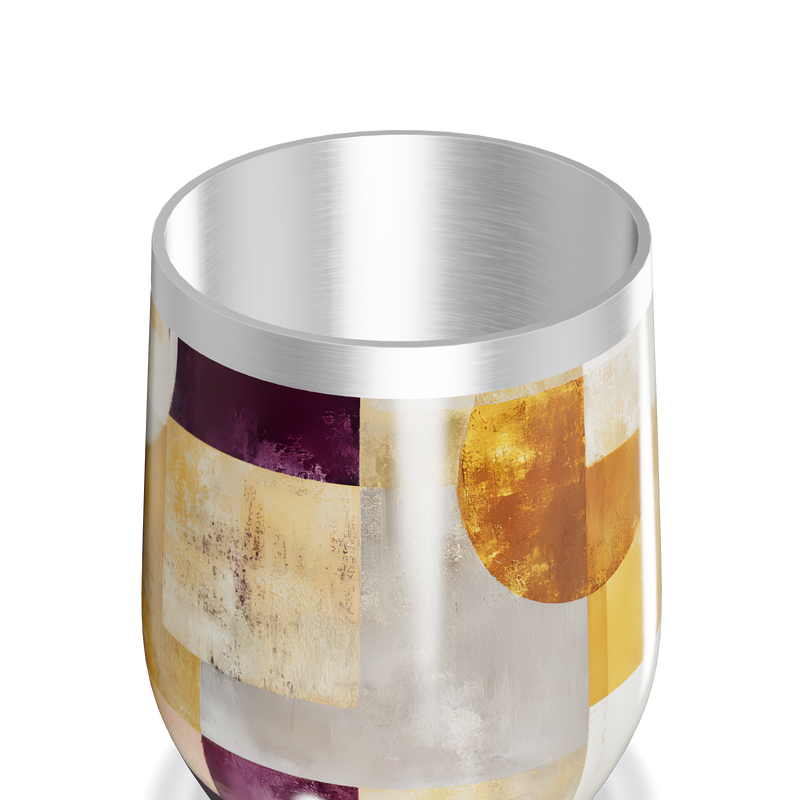 Copo Térmico Slim - Colorido Geométrico Aço