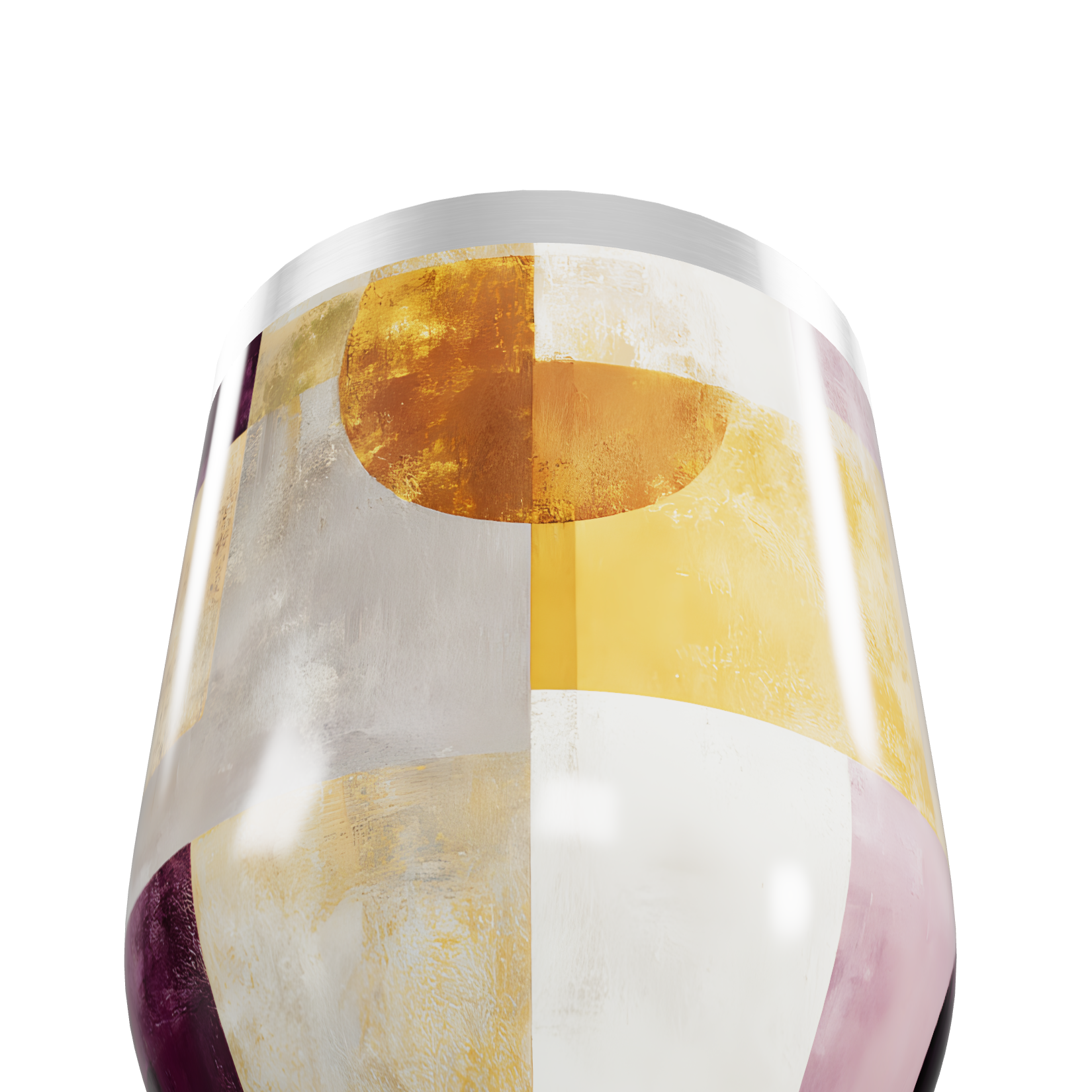 Copo Térmico Slim - Colorido Geométrico Aço