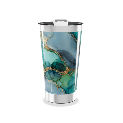 Copo Térmico - Mármore Verde Azulado