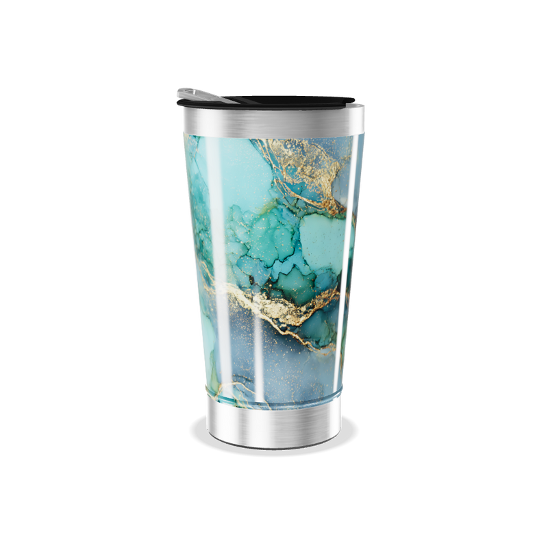 Copo Térmico - Mármore Verde Azulado