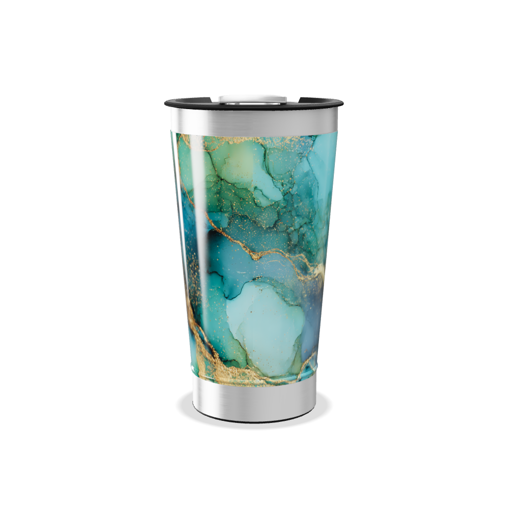 Copo Térmico - Mármore Verde Azulado