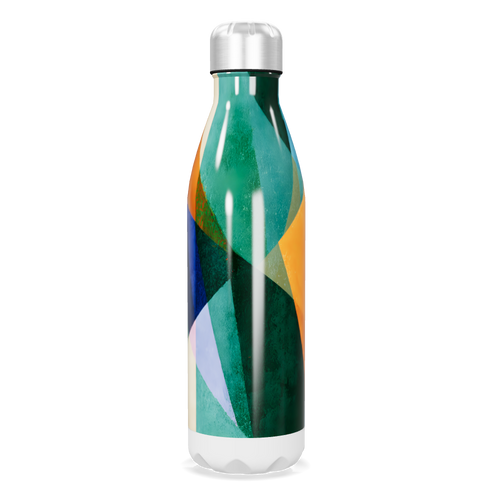 Garrafa Inox - Estampada Geométrica Colorida