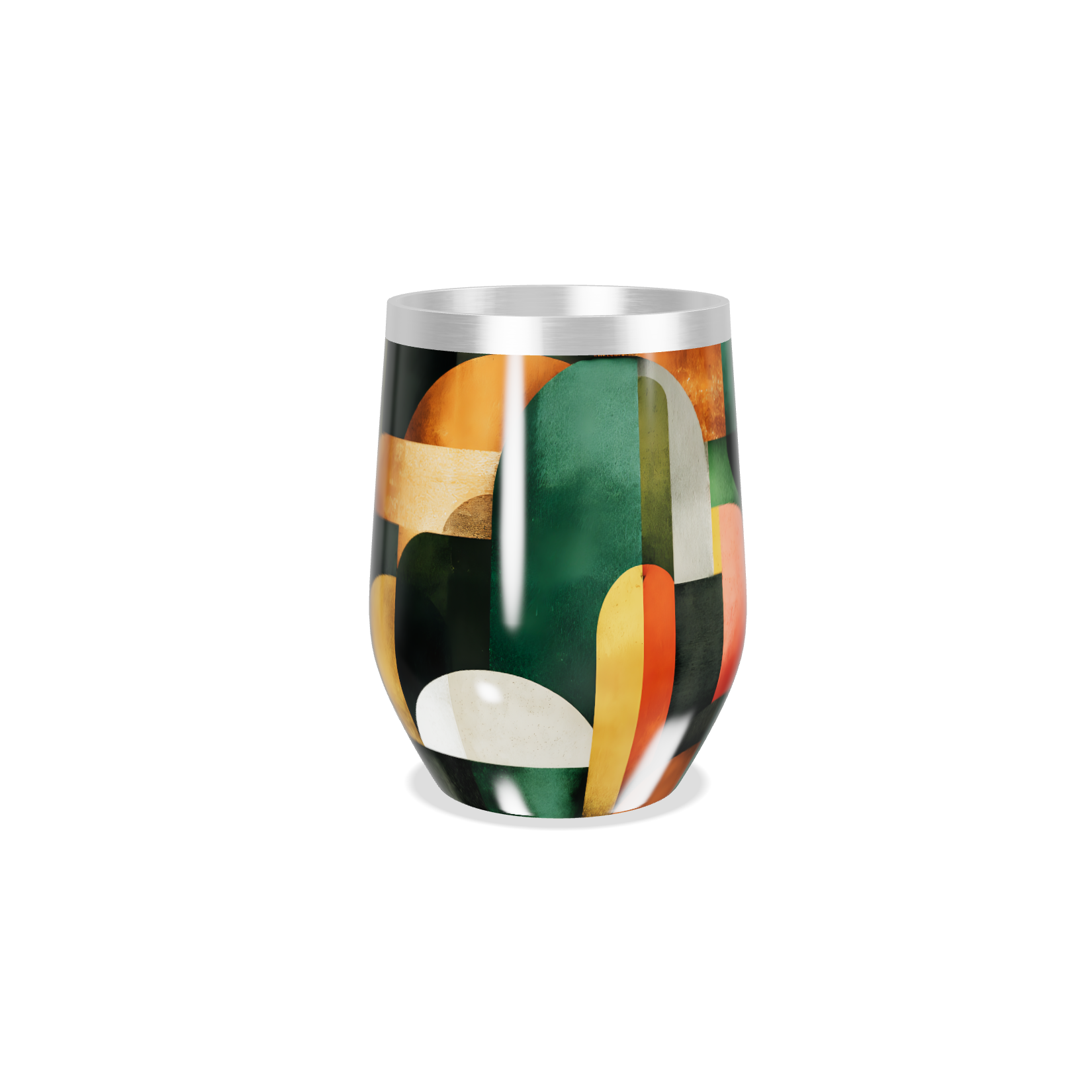 Copo Térmico Slim - Estampa Geométrica Colorida