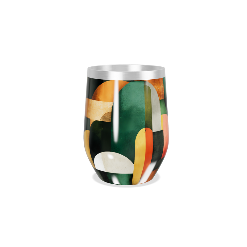 Copo Térmico Slim - Estampa Geométrica Colorida