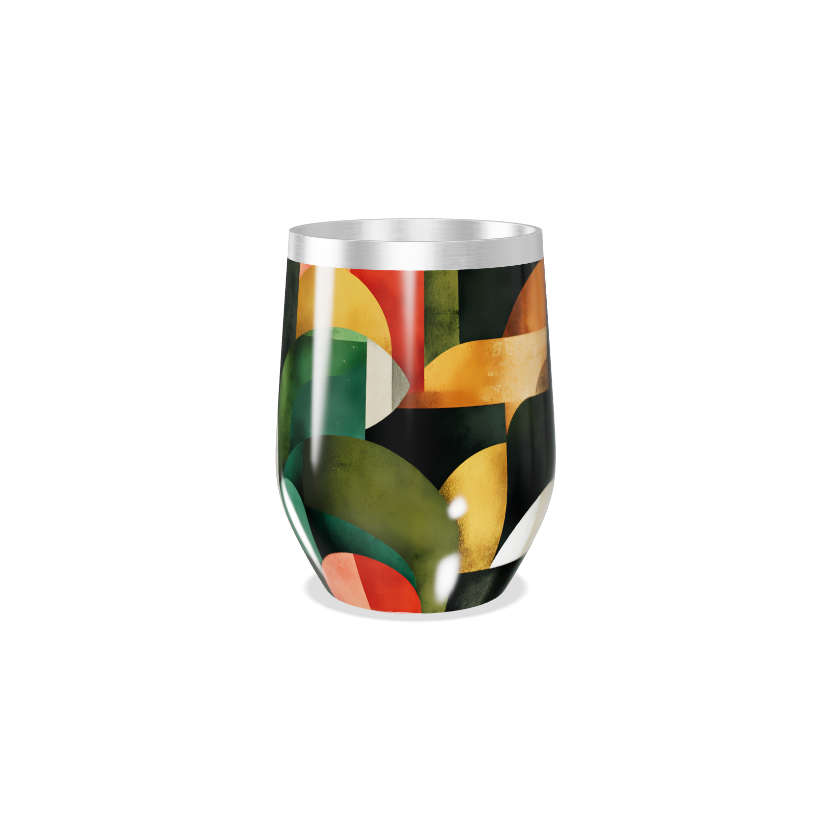 Copo Térmico Slim - Estampa Geométrica Colorida