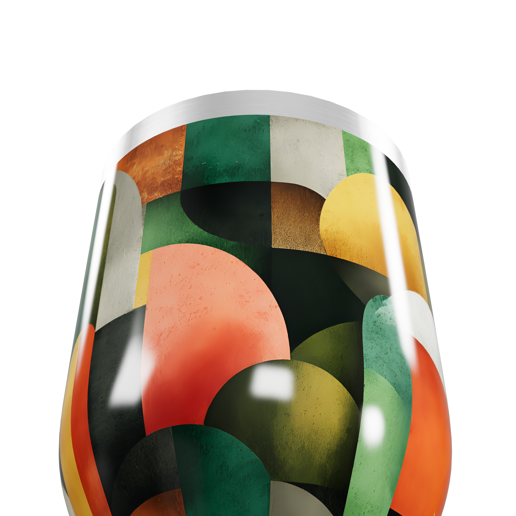 Copo Térmico Slim - Estampa Geométrica Colorida