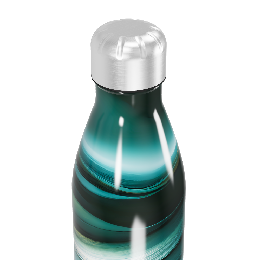 Garrafa Inox Verde - Pintura Abstrata