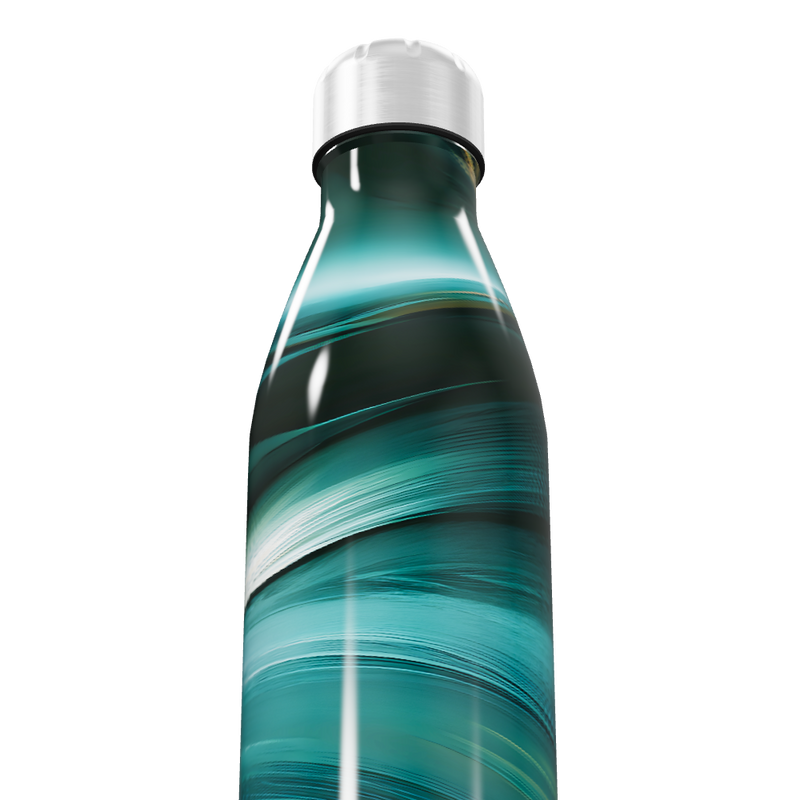 Garrafa Inox Verde - Pintura Abstrata