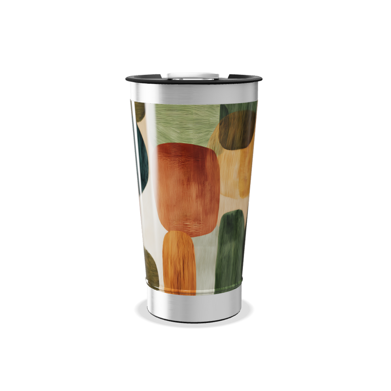 Copo Térmico - Estampa Abstrata Colorida