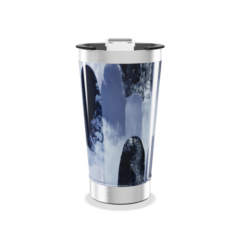 Copo Térmico - Azul Abstrato Inox