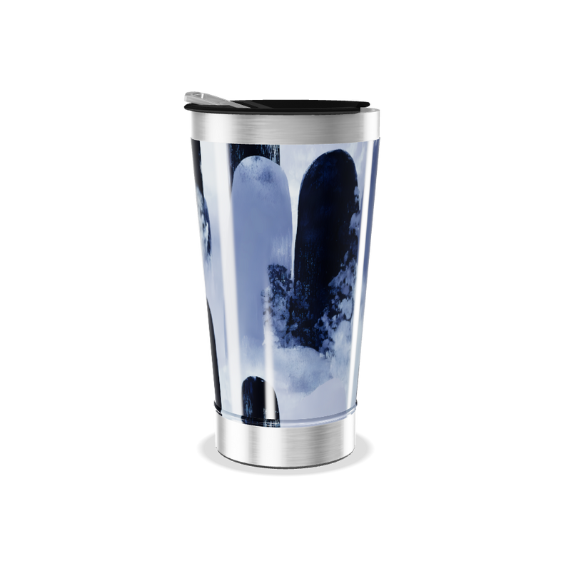 Copo Térmico - Azul Abstrato Inox