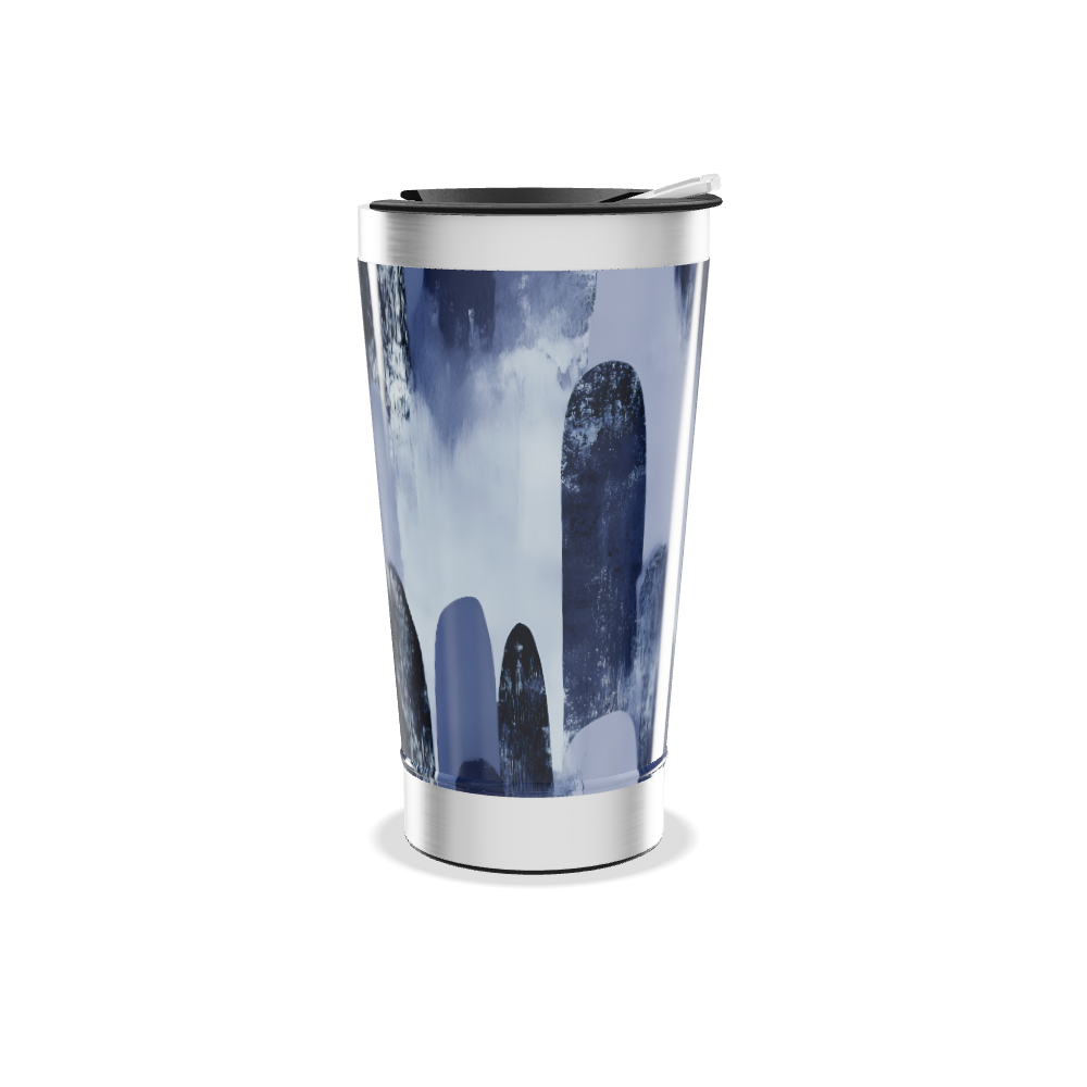 Copo Térmico - Azul Abstrato Inox