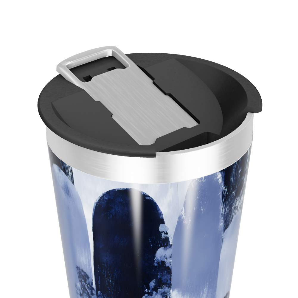 Copo Térmico - Azul Abstrato Inox