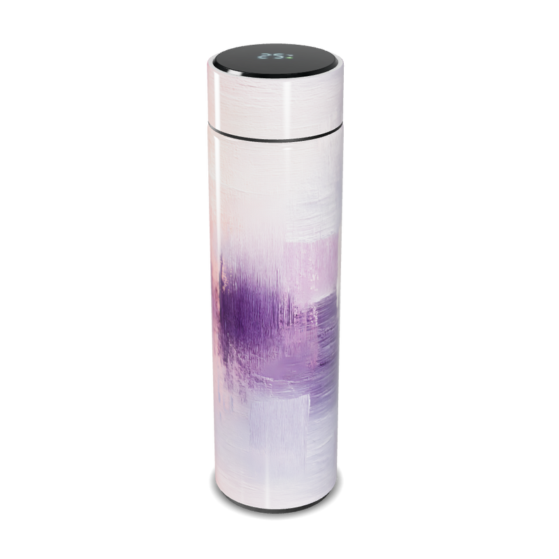 Garrafa Térmica Touch - Roxa e Branca Digital