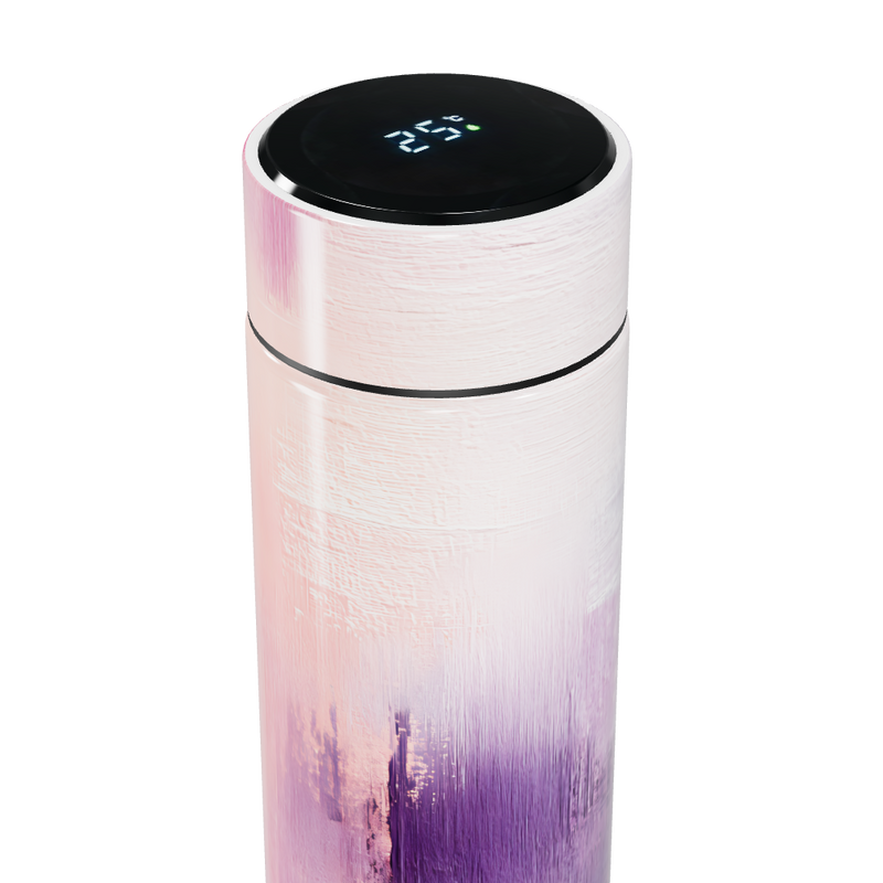 Garrafa Térmica Touch - Roxa e Branca Digital