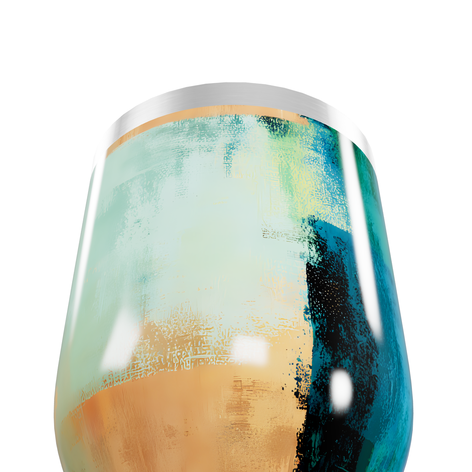 Copo Térmico Slim - Design Abstrato Colorido