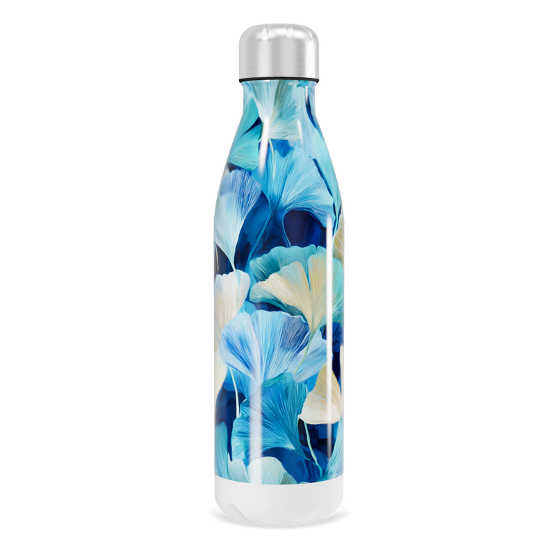 Garrafa Inox - Floral Azul