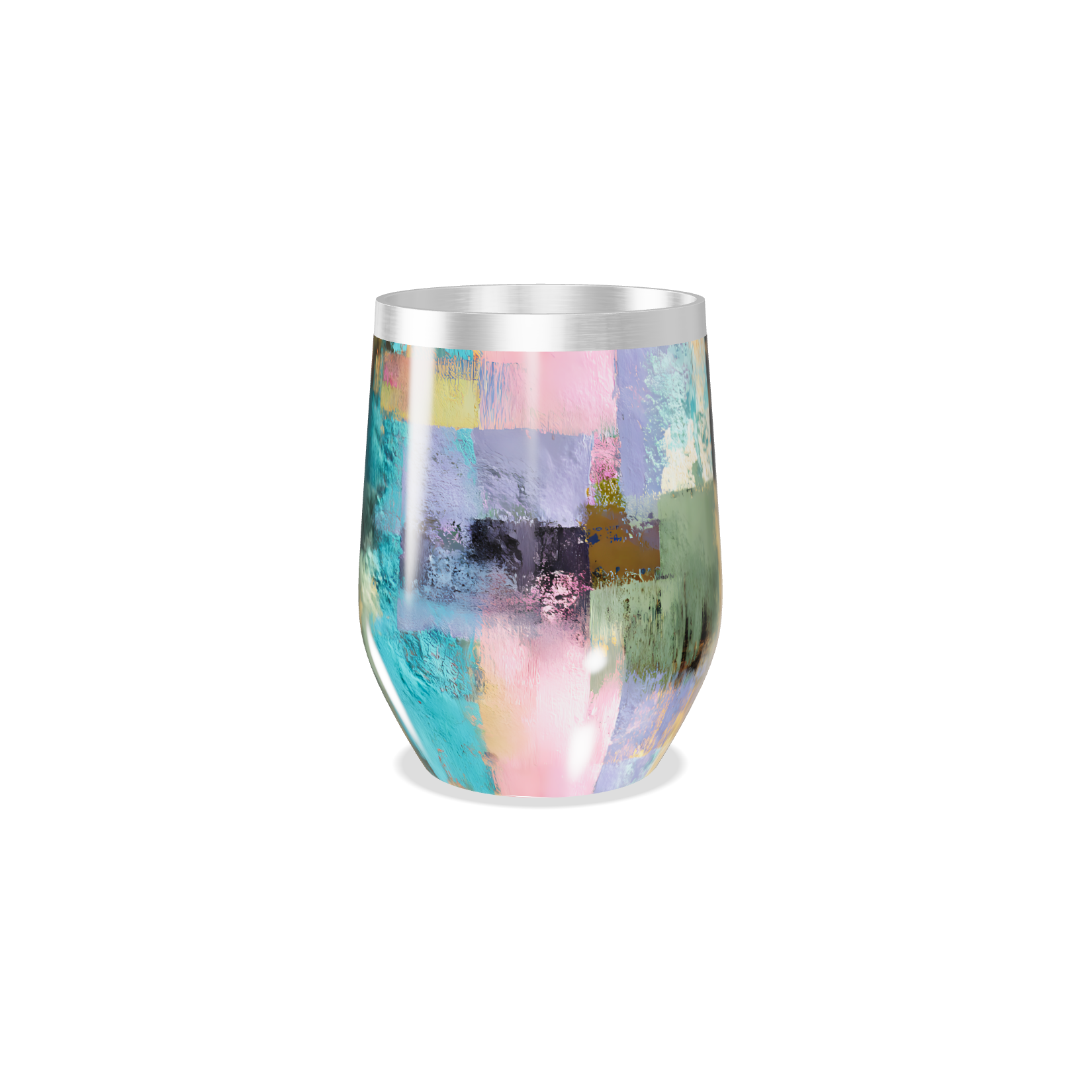 Copo Térmico Slim - Estampa Abstrata Colorida