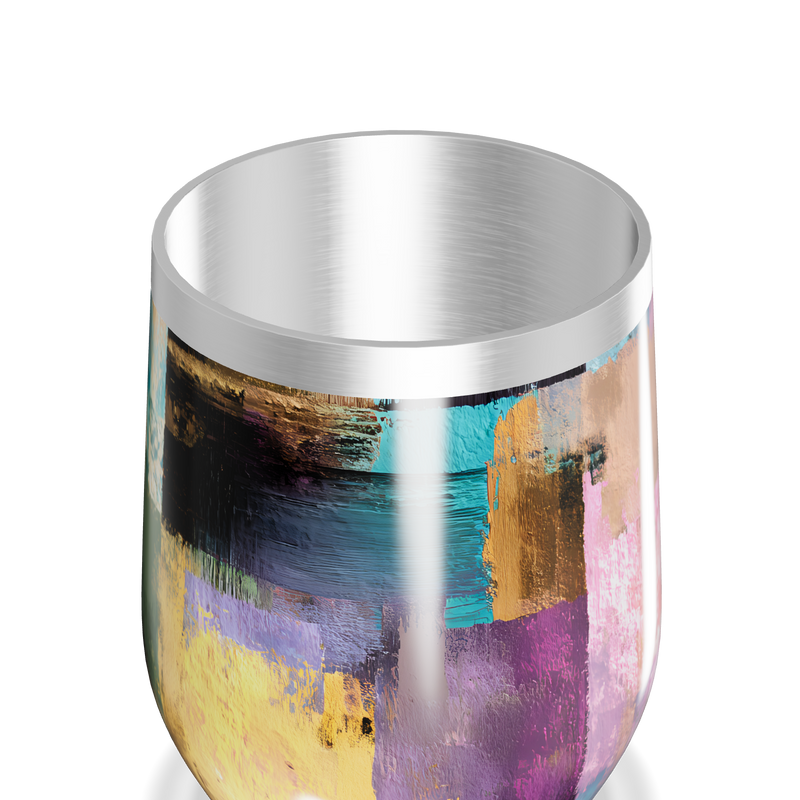 Copo Térmico Slim - Estampa Abstrata Colorida