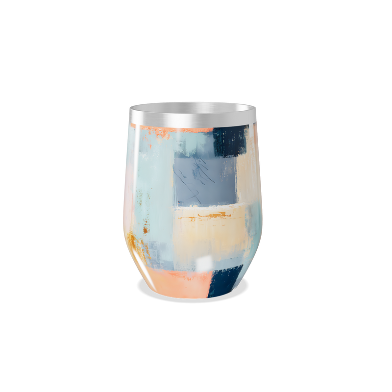 Copo Térmico Slim - Abstrato Multicolorido Aço