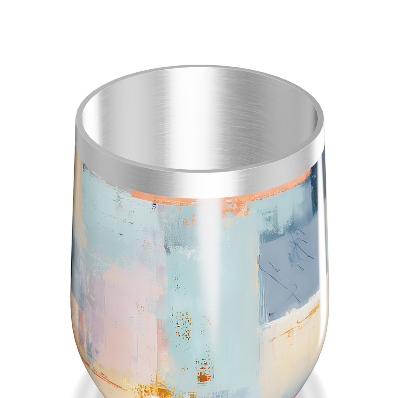 Copo Térmico Slim - Abstrato Multicolorido Aço