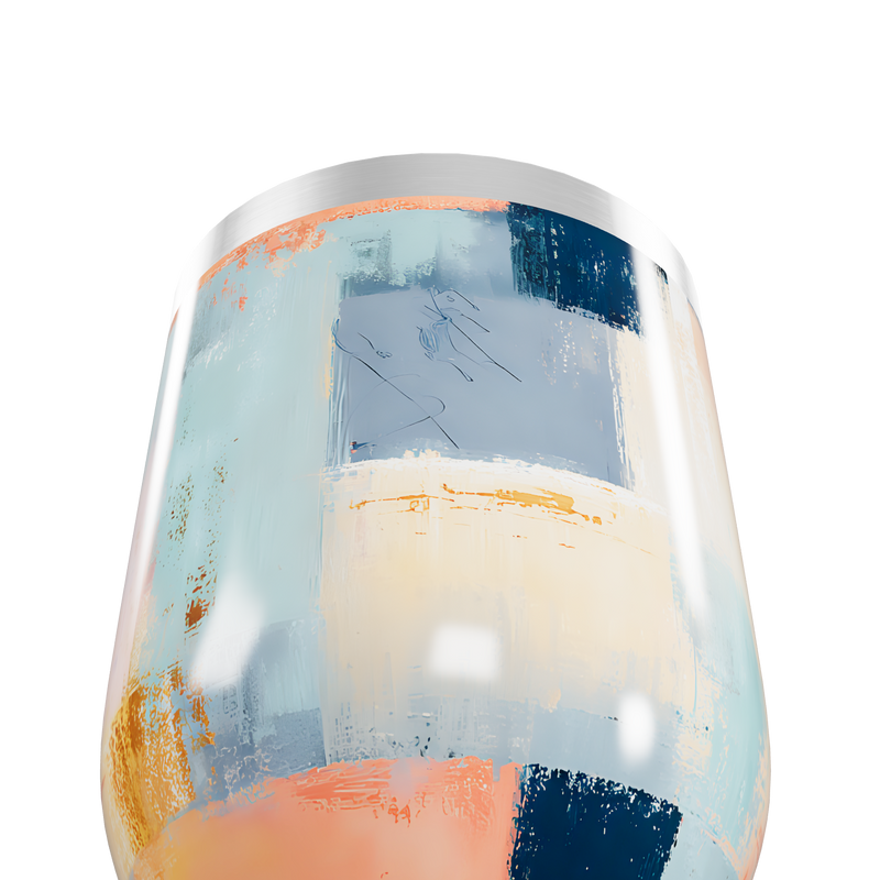 Copo Térmico Slim - Abstrato Multicolorido Aço