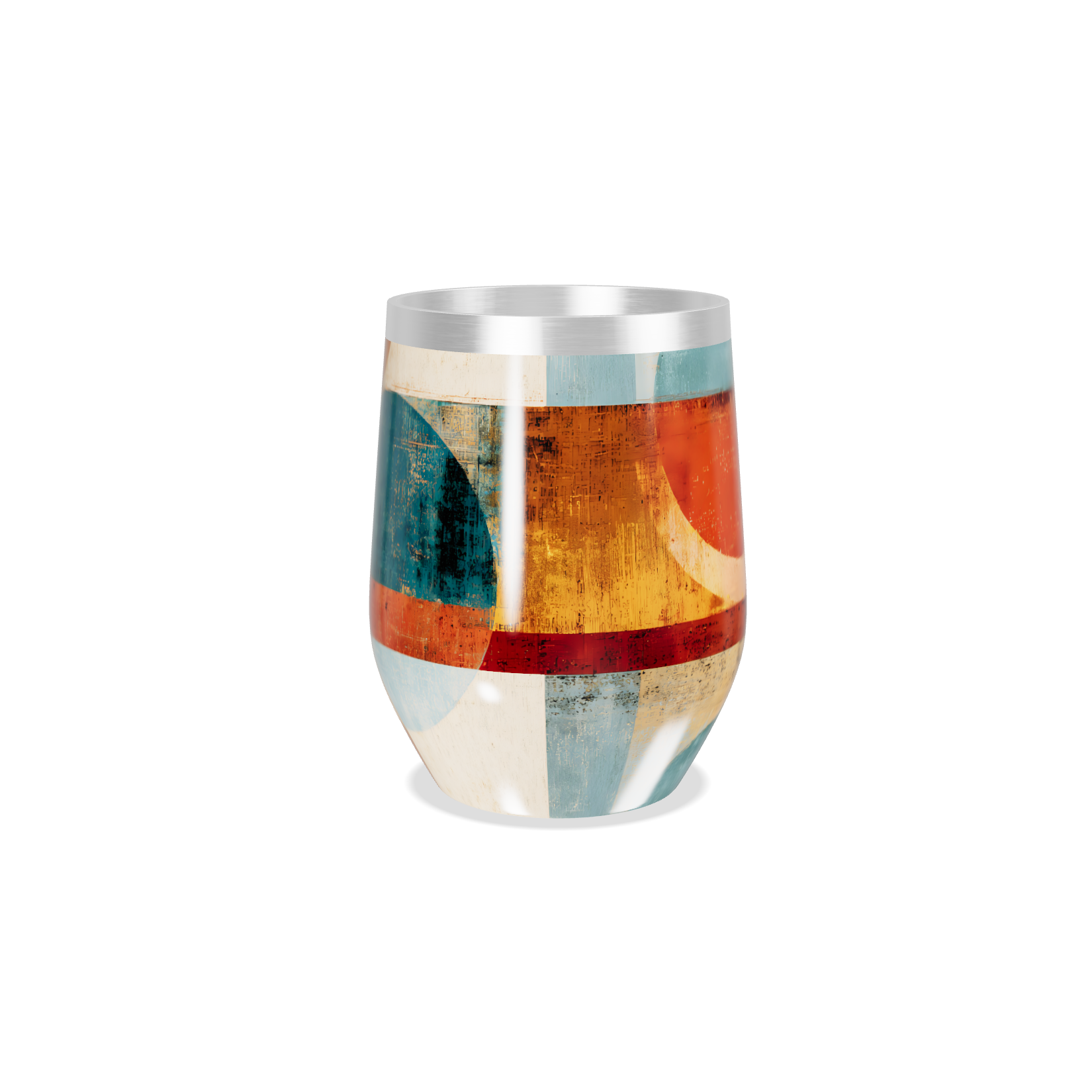 Copo Térmico Slim - Estampado Geométrico Colorido