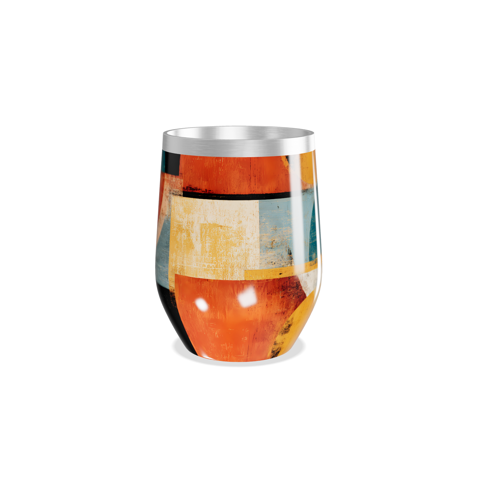 Copo Térmico Slim - Estampado Geométrico Colorido