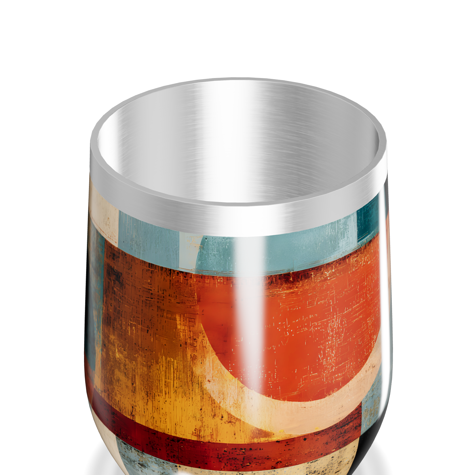 Copo Térmico Slim - Estampado Geométrico Colorido