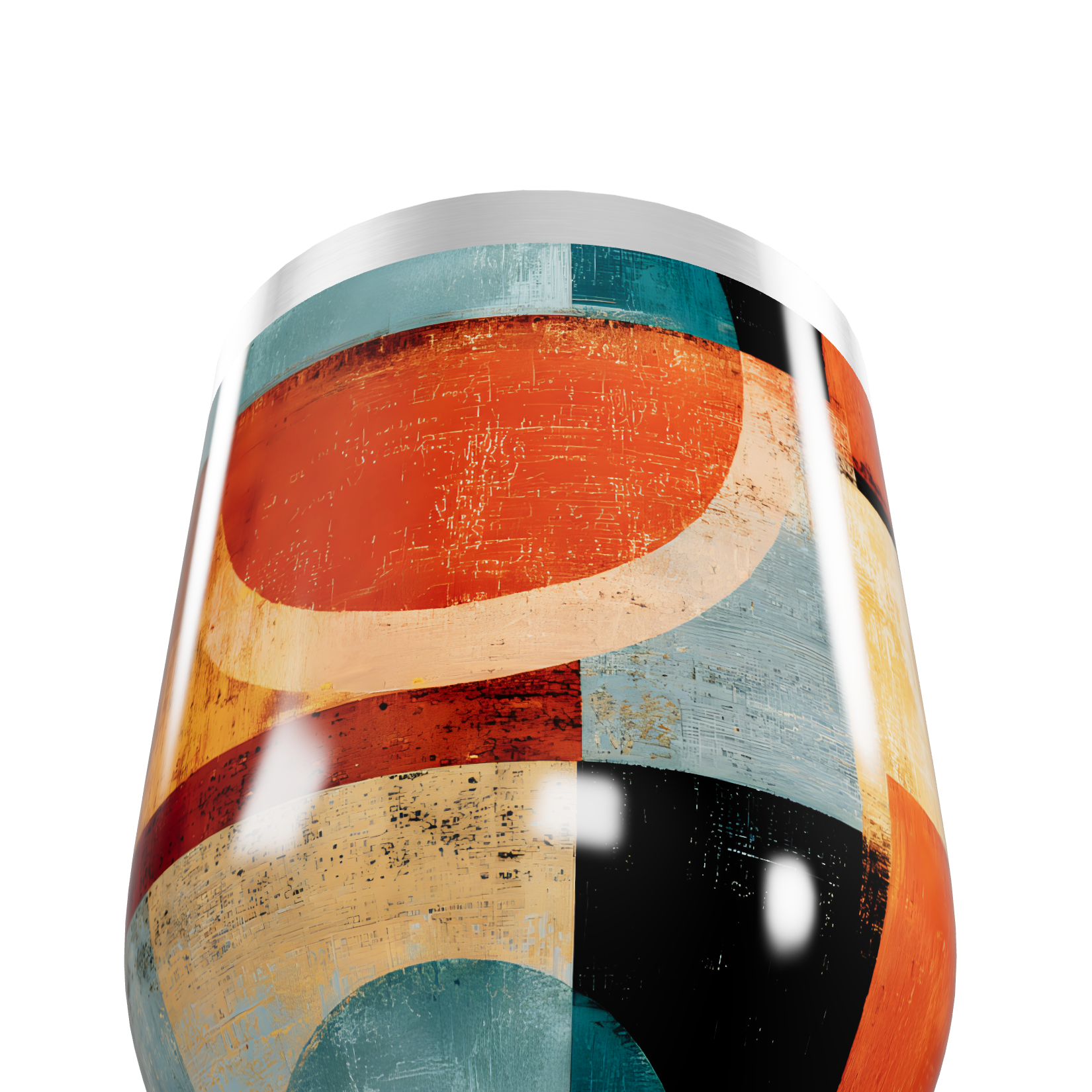 Copo Térmico Slim - Estampado Geométrico Colorido