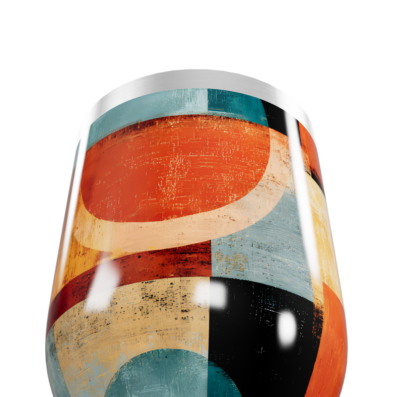 Copo Térmico Slim - Estampado Geométrico Colorido