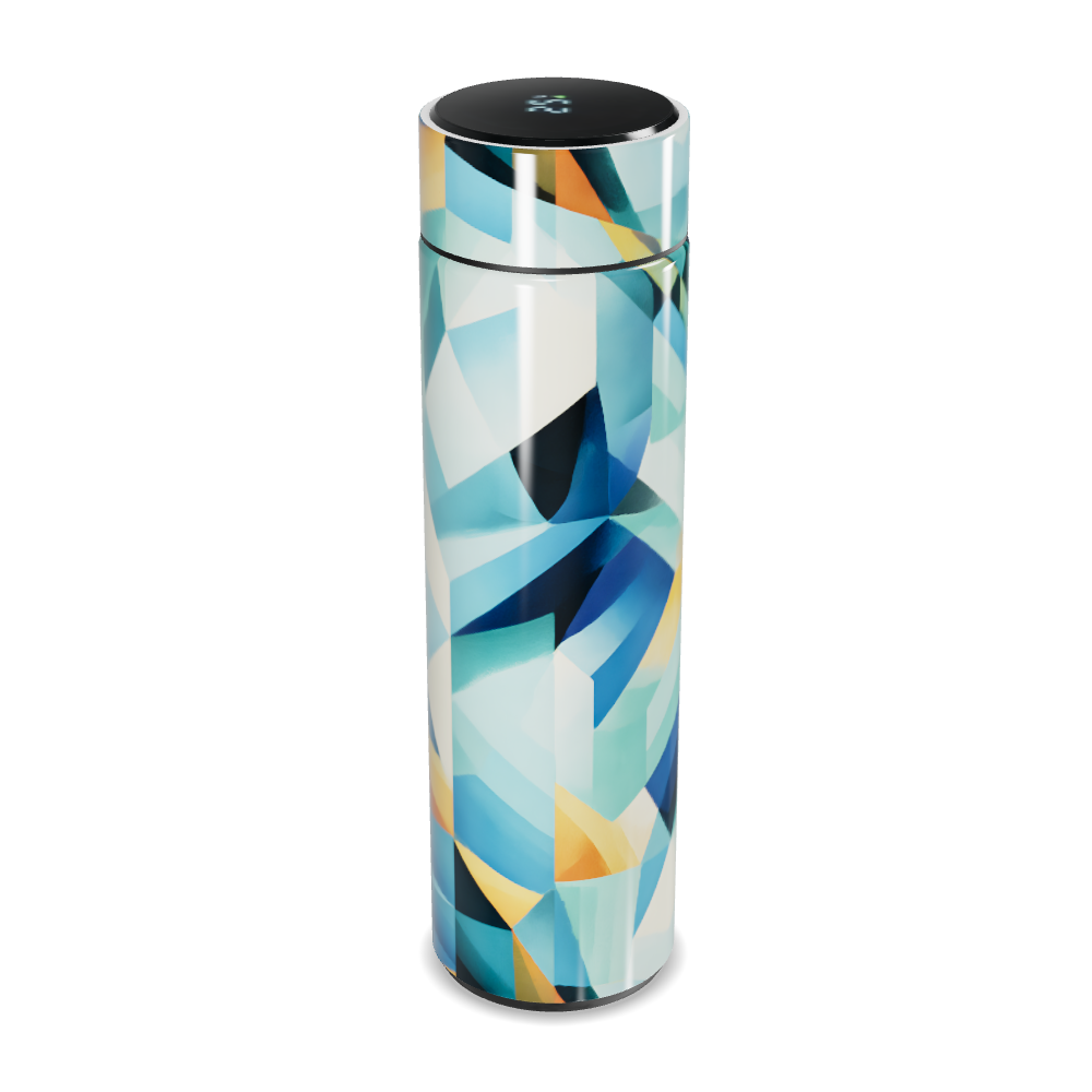 Garrafa Térmica Touch Estampada Geométrica Colorida