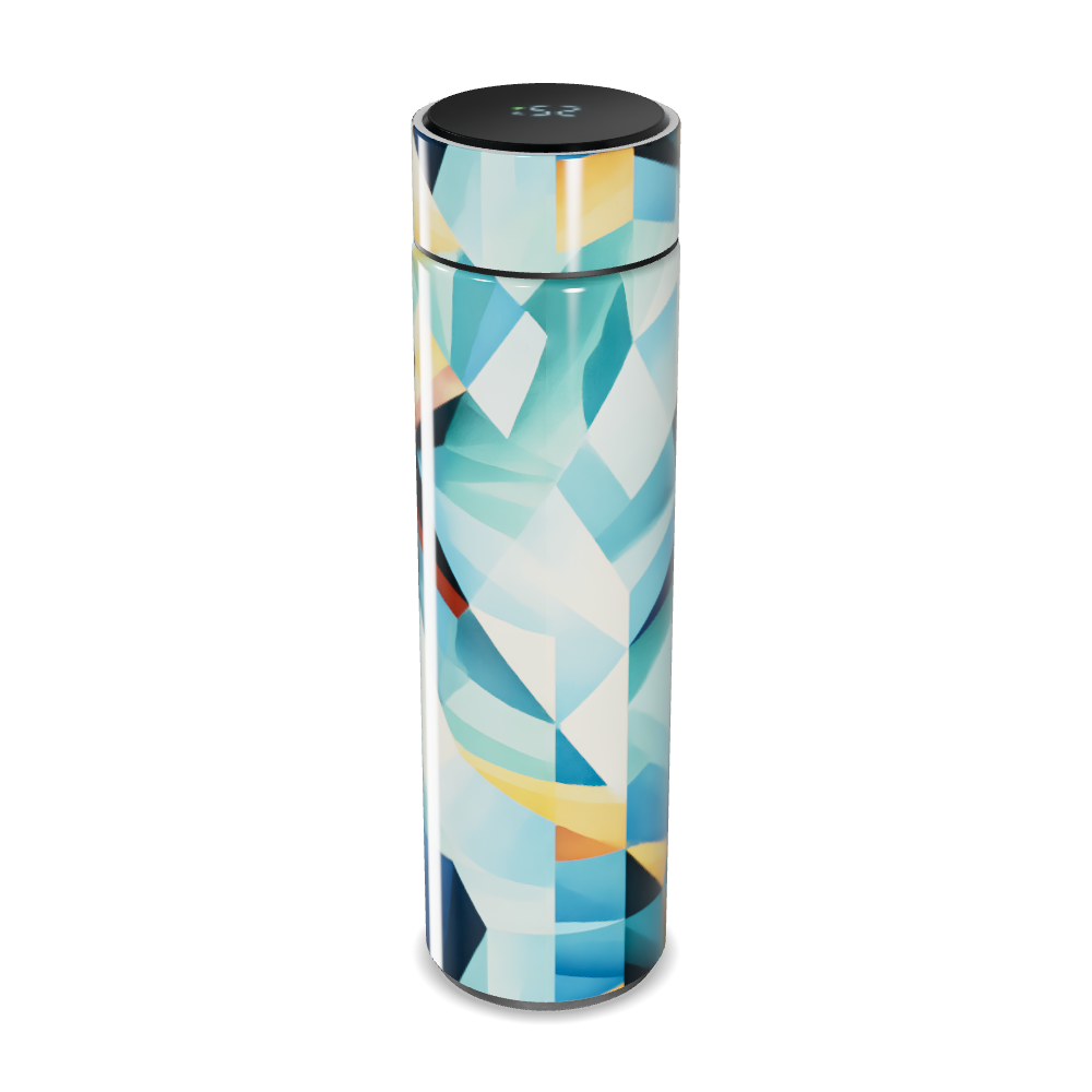 Garrafa Térmica Touch Estampada Geométrica Colorida