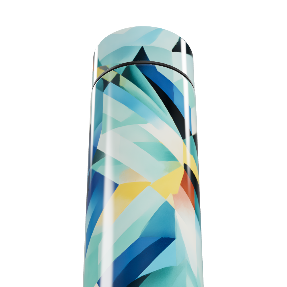 Garrafa Térmica Touch Estampada Geométrica Colorida