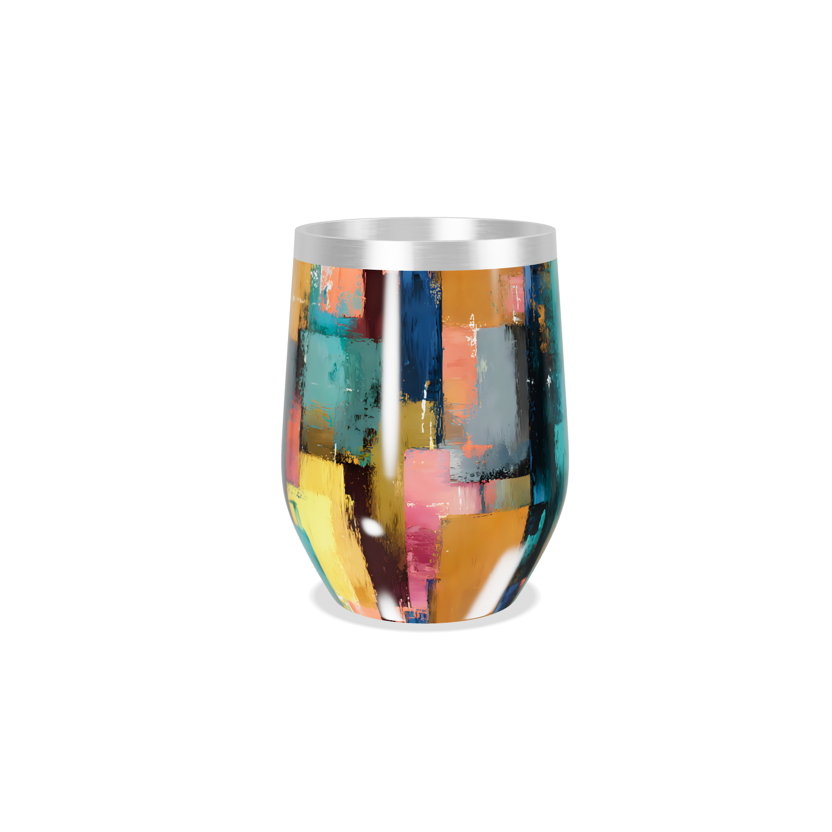 Copo Térmico Slim - Estampa Colorida Abstrata