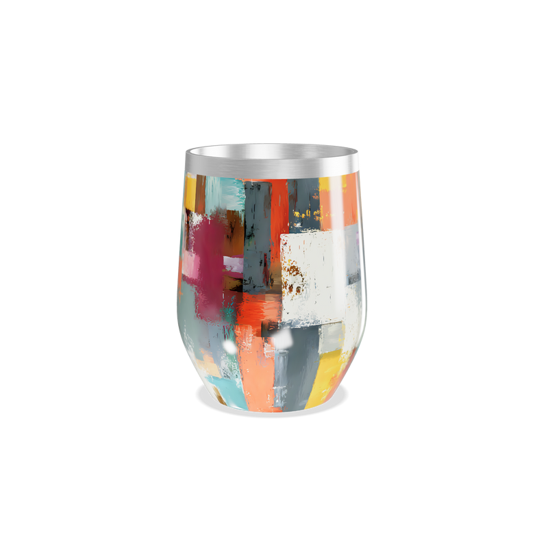 Copo Térmico Slim - Estampa Colorida Abstrata