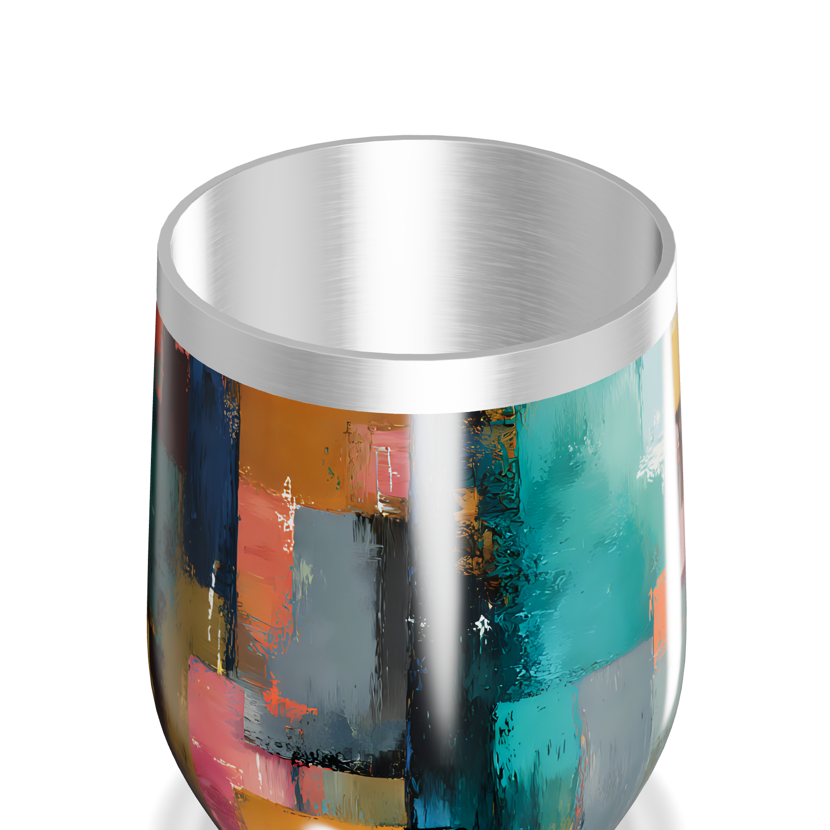 Copo Térmico Slim - Estampa Colorida Abstrata