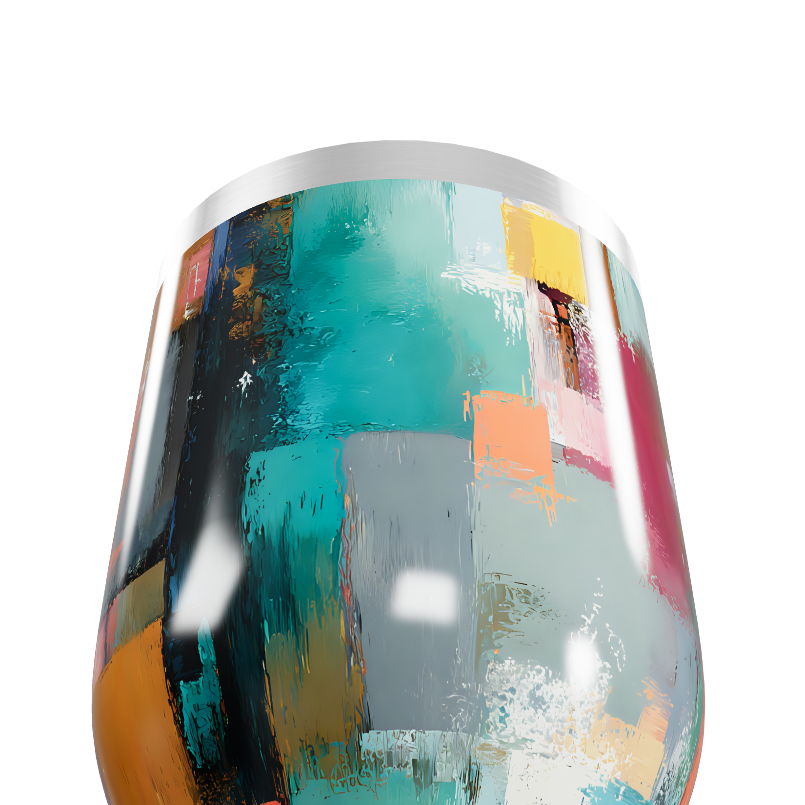 Copo Térmico Slim - Estampa Colorida Abstrata