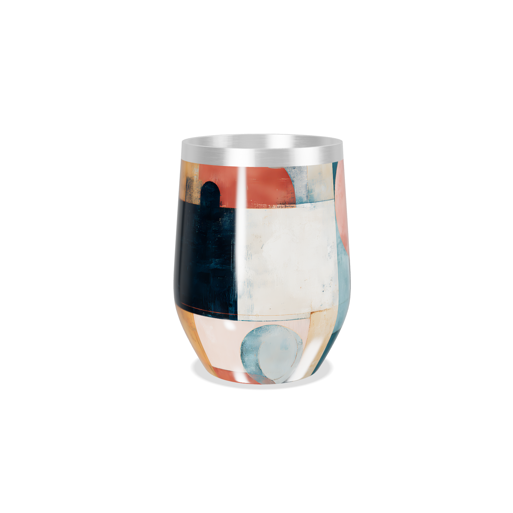 Copo Térmico Slim - Design geométrico colorido