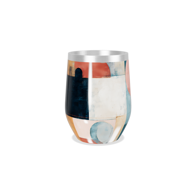 Copo Térmico Slim - Design geométrico colorido