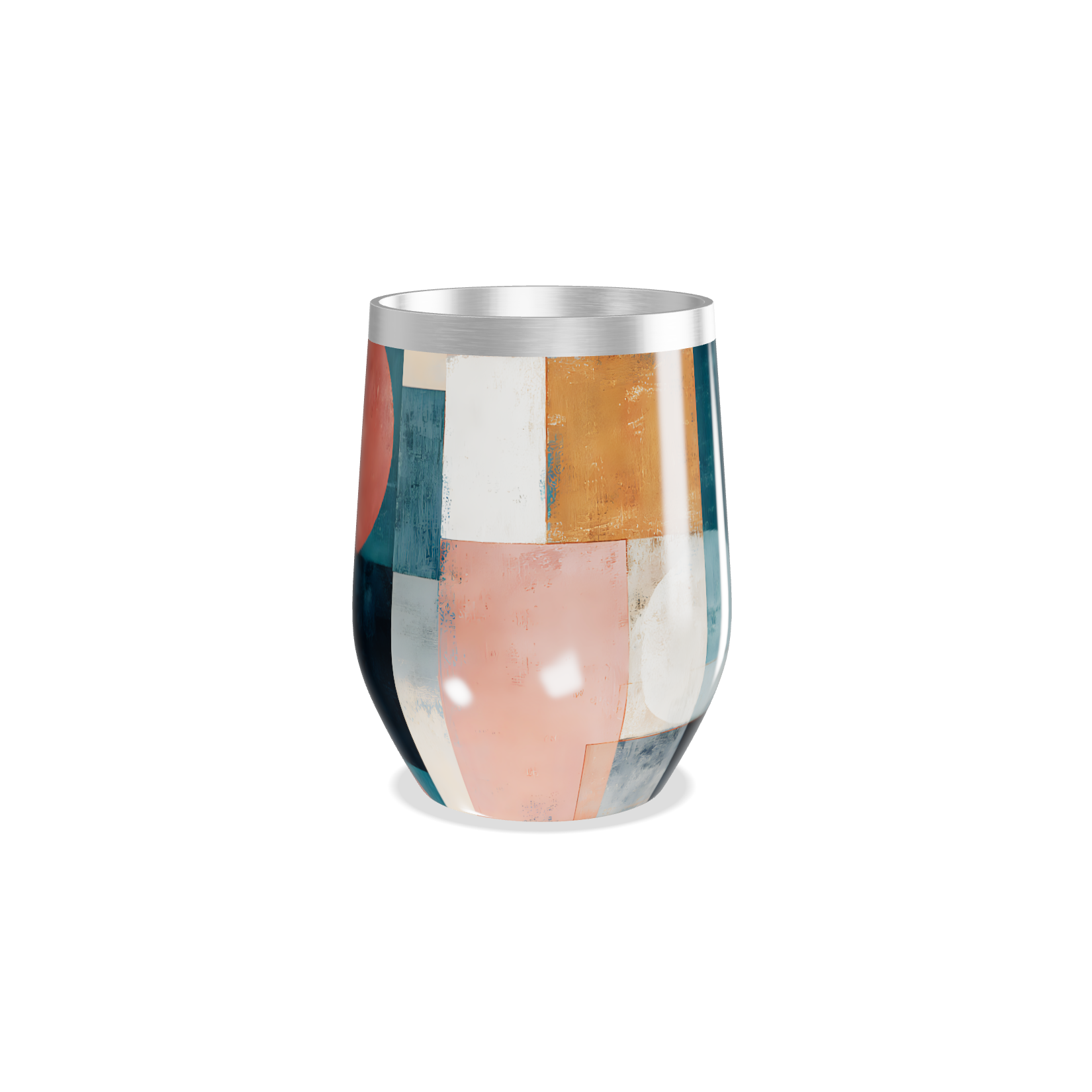 Copo Térmico Slim - Design geométrico colorido