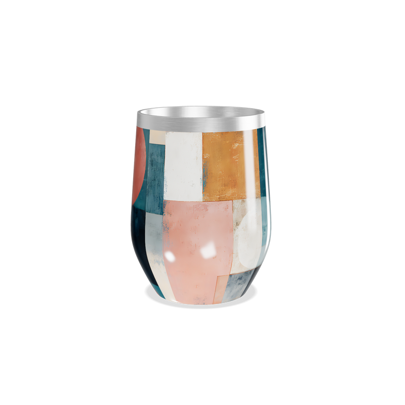 Copo Térmico Slim - Design geométrico colorido