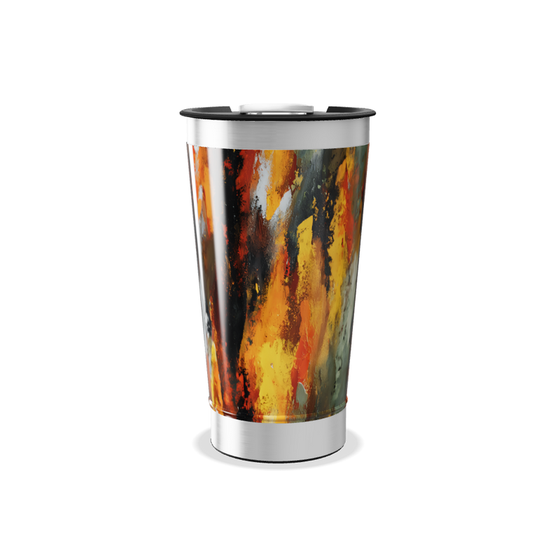 Copo Térmico - Estampa Abstrata Colorida