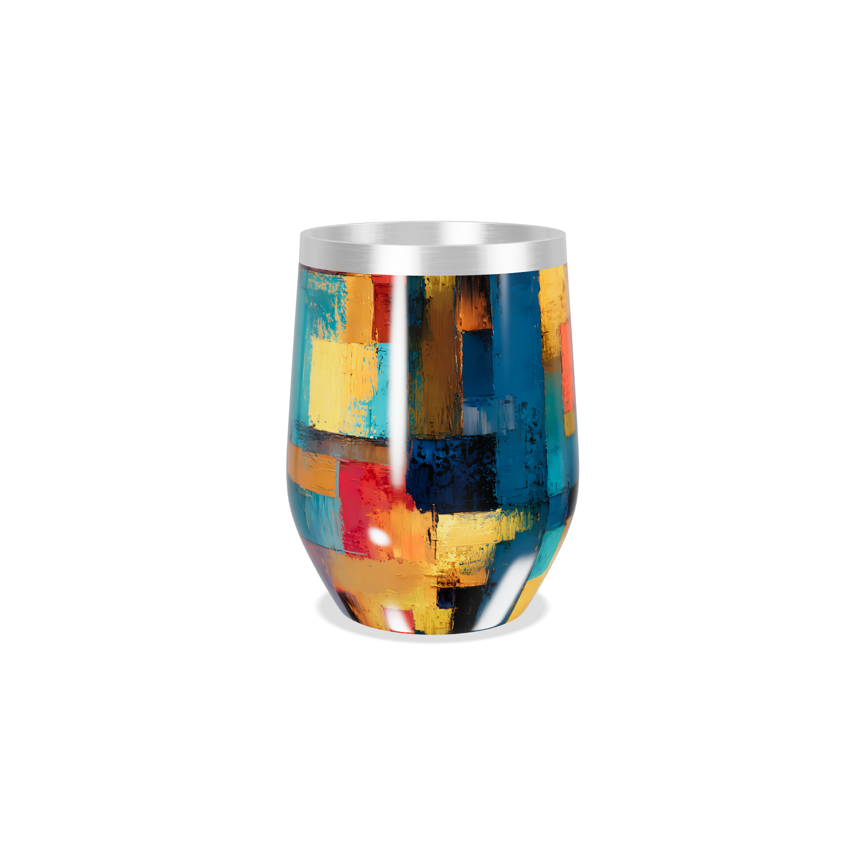 Copo Térmico Slim - Estampa Colorida Abstrata