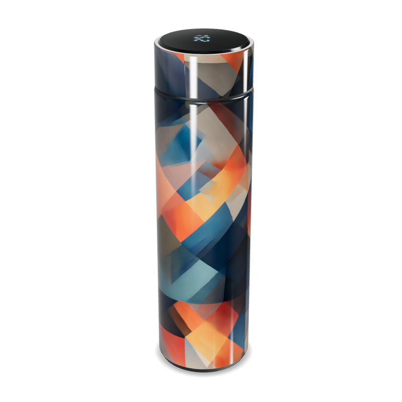 Garrafa Térmica Touch - Estampa Geométrica Colorida