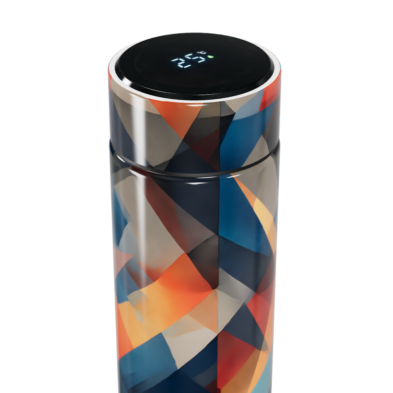 Garrafa Térmica Touch - Estampa Geométrica Colorida