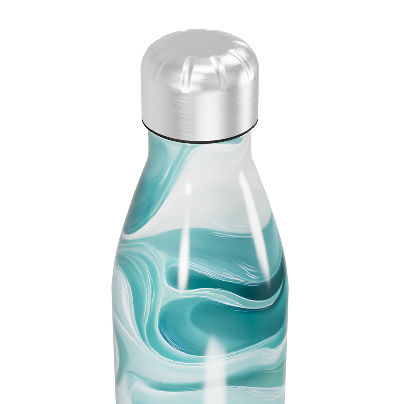 Garrafa Inox - Estampa Ondas Azul