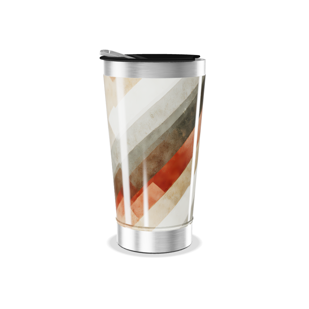 Copo Térmico - Listras Coloridas Aço Inox